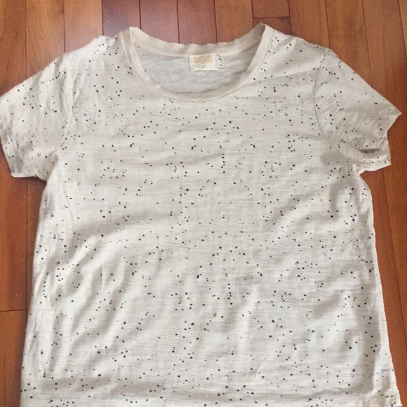 Nation M Cream Boxy Cropped Splatter Tee - Picture 5 of 5